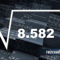 Resultado de la raíz cuadrada de 8582