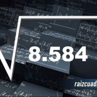 ¿Qué resultado obtenemos al resolver la raíz de 8584?