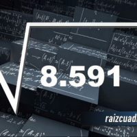 ¿Cuál es la raíz de 8591?