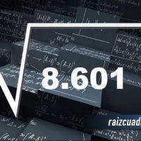 ¿Cuál es la raíz cuadrada de 8601?