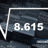 ¿Qué resultado obtenemos al resolver la raíz de 8615?