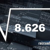 ¿Cuál es la raíz cuadrada de 8626?