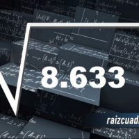 ¿Qué se obtiene al resolver la raíz cuadrada de 8633?
