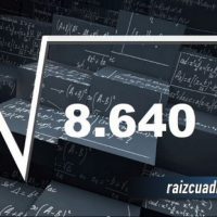 Resultado de la raíz de 8640