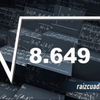 ¿Qué se obtiene al resolver la raíz cuadrada de 8649?