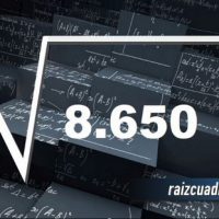 ¿Cuál es la raíz de 8650?