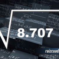Resultado de la raíz cuadrada de 8707