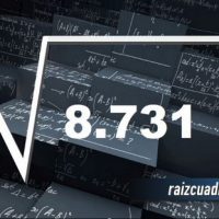 ¿Qué se obtiene al resolver la raíz cuadrada de 8731?