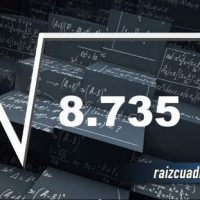 Resultado de la raíz cuadrada de 8735