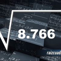 Resultado de la raíz cuadrada de 8766