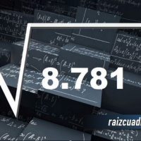Resultado de la raíz cuadrada de 8781