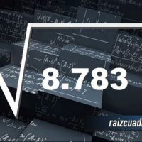 ¿Cuál es la raíz de 8783?