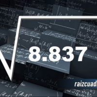Resultado de la raíz de 8837