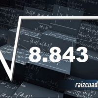 ¿Qué resultado obtenemos al resolver la raíz de 8843?