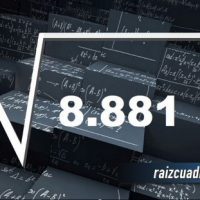 Resultado de la raíz de 8881