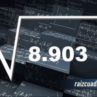 ¿Qué se obtiene al resolver la raíz de 8903?