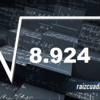 ¿Qué resultado obtenemos al resolver la raíz de 8924?