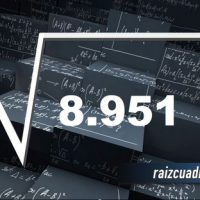 ¿Qué resultado obtenemos al resolver la raíz cuadrada de 8951?