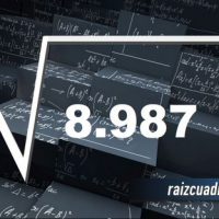 ¿Qué resultado obtenemos al resolver la raíz de 8987?