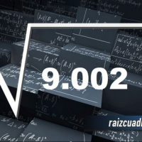 ¿Cuál es la raíz de 9002?