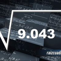 Resultado de la raíz de 9043