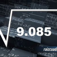 Resultado de la raíz de 9085