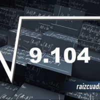 ¿Cuál es el resultado de la raíz cuadrada de 9104?