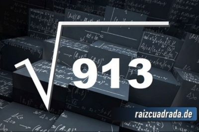 Resultado de la raíz cuadrada de 913