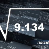 Resultado de la raíz cuadrada de 9134