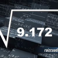 Resultado de la raíz de 9172