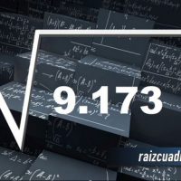 ¿Qué resultado obtenemos al resolver la raíz cuadrada de 9173?