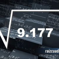Resultado de la raíz cuadrada de 9177