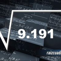 Resultado de la raíz de 9191