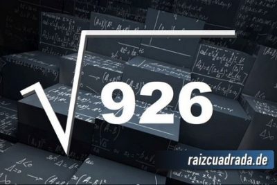 Resultado de la raíz de 926