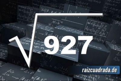 ¿Cuál es la raíz de 927?