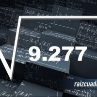¿Qué se obtiene al resolver la raíz cuadrada de 9277?