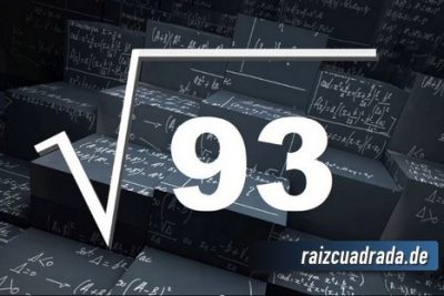 ¿Qué se obtiene al resolver la raíz de 93?