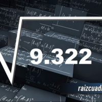 Resultado de la raíz cuadrada de 9322