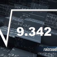 ¿Cuál es el resultado de la raíz de 9342?