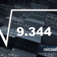 ¿Cuál es la raíz cuadrada de 9344?