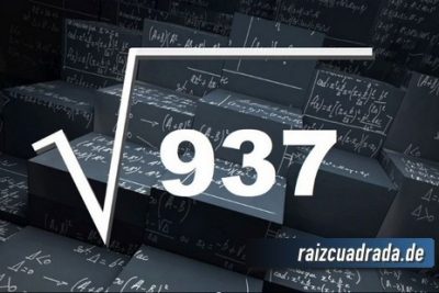 ¿Cuál es la raíz de 937?