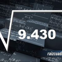 Resultado de la raíz de 9432