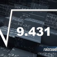 ¿Qué resultado obtenemos al resolver la raíz de 9433?