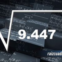 Resultado de la raíz cuadrada de 9449