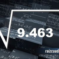 Resultado de la raíz de 9465