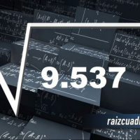 Resultado de la raíz de 9539