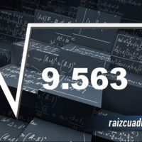 Resultado de la raíz cuadrada de 9565
