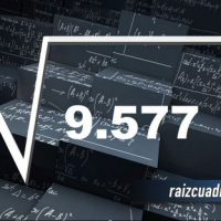 Resultado de la raíz de 9577