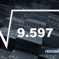 Resultado de la raíz cuadrada de 9597