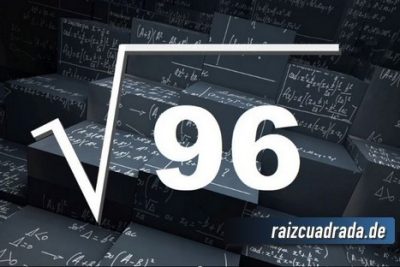 Resultado de la raíz de 96